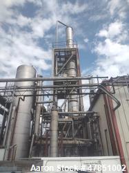 Used Vendome 42" Copper Distillation Columns with Trays, Condensers, and Steel Support Structure