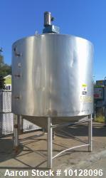 Used Walker 2,000 Gallon Stainless Steel Processor Kettle | Model PZ-C3-PV | Jacketed | 3 HP Scrape Agitator