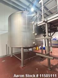 Used Walker 6000 Gallon 316L Stainless Steel Kettle – Jacketed, 20 HP Agitator, CIP, Tri-Clover Ports, 2018