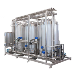 New / Unused – 3-Tank CIP (Clean-In-Place) System – Stainless Steel, Automated Valving, Pumps & Heat Exchangers